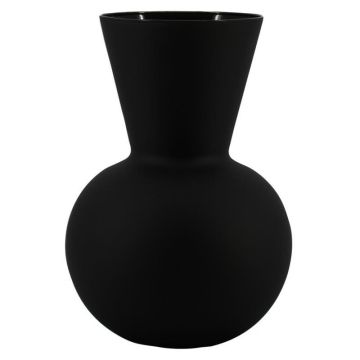 Blumenvase Glas VANTRA, schwarz-matt, 23cm, Ø16cm Blumenvase Glas VANTRA, schwarz-matt, 23cm, Ø16cm