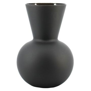 Blumenvase Glas VANTRA, schwarz-matt, 40cm, Ø30cm Blumenvase Glas VANTRA, schwarz-matt, 40cm, Ø30cm