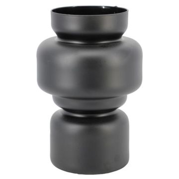 Dekovase EMERENTIA, Glas, schwarz-matt, 25cm, Ø17cm Dekovase EMERENTIA, Glas, schwarz-matt, 25cm, Ø17cm