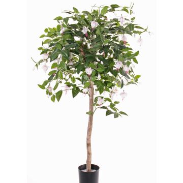 Kunstpfanze Fuchsie MINERVA, Echtstamm, mit Blüten, zartrosa, 90cm