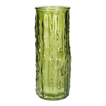 Deko Vase ANJANKA aus Glas, grün, 25cm, Ø9,5cm