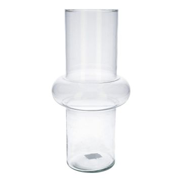 Blumen Vase ELSABEA, Glas, recycelt, klar, 31cm, Ø15,1cm