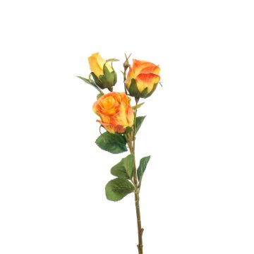 Kunstzweig Rose FREYDE, orange, 45cm, Ø4-5cm