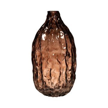Flaschenvase Glas CLIFFORD mit Maserung, braun-klar, 22cm, Ø11,3cm Flaschenvase Glas CLIFFORD mit Maserung, braun-klar, 22cm, Ø11,3cm