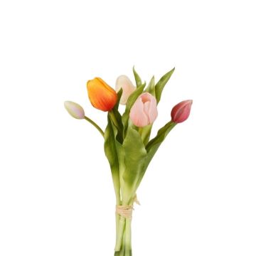 Kunstblumen Tulpen Strauß LEANA, rosa-orange, 30cm, Ø20cm Kunstblumen Tulpen Strauß LEANA, rosa-orange, 30cm, Ø20cm