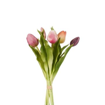 Kunstblumen Tulpen Strauß LEANA, rosa-pfirsich-violett, 30cm, Ø20cm Kunstblumen Tulpen Strauß LEANA, rosa-pfirsich-violett, 30cm, Ø20cm