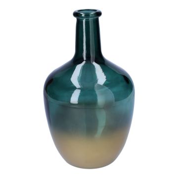 Glasballon GIORGINA, blau-gold, 25,3cm, Ø15cm