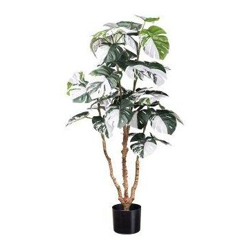 Kunst Philodendron Monstera Deliciosa Variegata PILTA, grün-weiß, 110cm