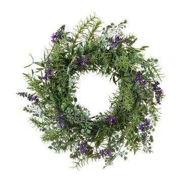 Künstlicher Kranz Lavendel, Rosmarin, Farn NOPLI, violett, Ø45cm