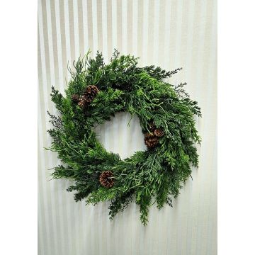 Deko Kranz Zypresse STURMYN mit Zapfen, grün, Ø50cm