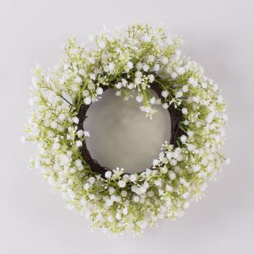 Künstlicher Blumenkranz Schleierkraut CECILIA, creme-weiß, Ø35cm Künstlicher Blumenkranz Schleierkraut CECILIA, creme-weiß, Ø35cm