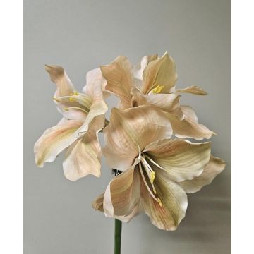 Künstliche Amaryllis SARNUK, creme-aprikose, 80cm