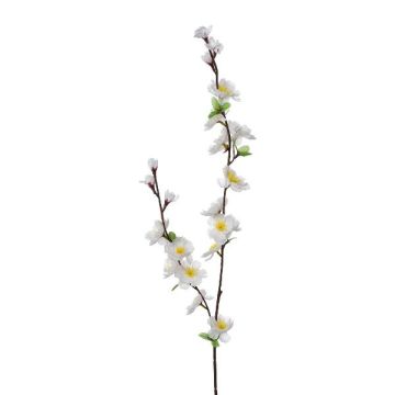 Kunstzweig Japanische Zierkirsche SLORIX mit Blüten, weiß, 85cm