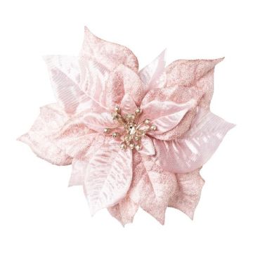 Samt Weihnachtsstern SINFE, rosa, Ø18cm Samt Weihnachtsstern SINFE, rosa, Ø18cm