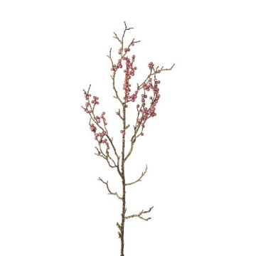 Dekozweig Scheinbeeren KLIMOR, Beeren, dunkelrosa, 60cm
