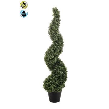 Künstlicher Buchsbaum Spirale TOM, Dekotopf, crossdoor, 120cm Künstlicher Buchsbaum Spirale TOM, Dekotopf, crossdoor, 120cm