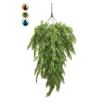 Kunstpflanze Schwertfarn SLORME, Steckstab, crossdoor, schwer brennbar, grün, 80cm