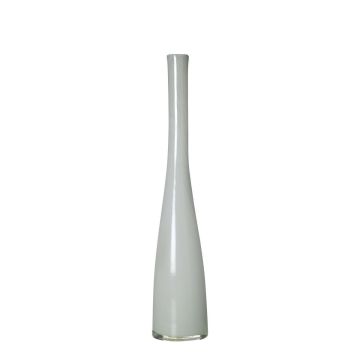 Schlanke Glas Dekoflasche NASTASYA, weiß, 46cm, Ø9cm Schlanke Glas Dekoflasche NASTASYA, weiß, 46cm, Ø9cm