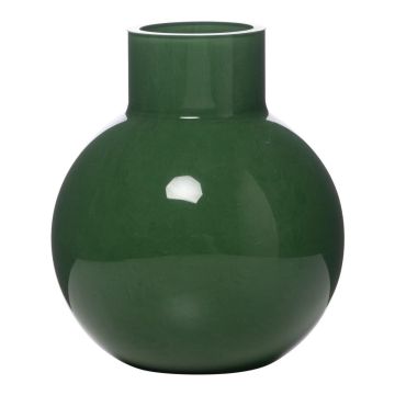 Blumenvase Glas KIDIKO, dunkelgrün, 14cm, Ø13cm