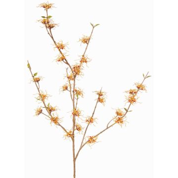 Künstlicher Zaubernuss Zweig XYLA, Blüten, orange-gelb, 120cm, Ø5cm 
