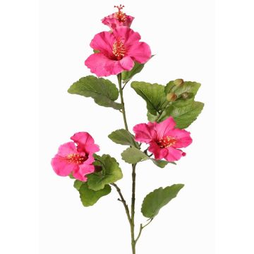 Deko Zweig Hibiskus TELSIMA mit Blüten, pink, 80cm Deko Zweig Hibiskus TELSIMA mit Blüten, pink, 80cm