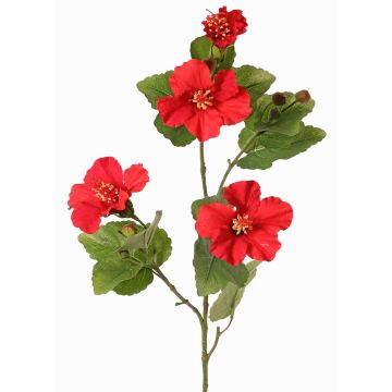 Deko Zweig Hibiskus TELSIMA mit Blüten, rot, 80cm Deko Zweig Hibiskus TELSIMA mit Blüten, rot, 80cm