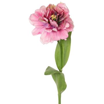 Künstliche Papageien Tulpe STEFANIE, dunkelrosa, 65cm, Ø14cm