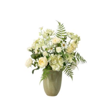 Kunstblumenstrauß FEME, weiß, 70cm, Ø45cm