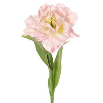 Künstliche Papageien Tulpe STEFANIE, hellrosa-gelb, 65cm, Ø14cm