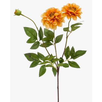 Dekoblume Dahlie NAXOS mit Blüten, orange-gelb, 70cm, Ø10-11cm