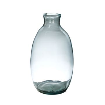Deko Vase Flasche NERRASITA aus Glas, recycelt, klar, 29,5cm, Ø18cm