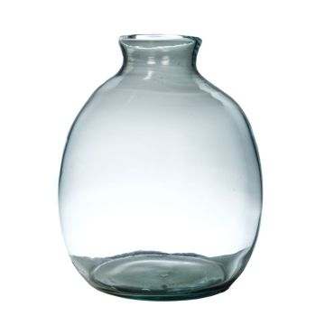 Deko Vase Flasche NERRASITA aus Glas, recycelt, klar, 26,5cm, Ø23,5cm