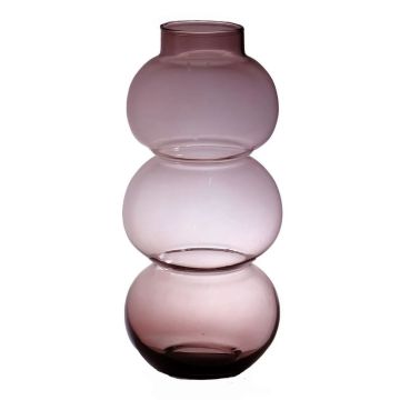 Kugelige Glasvase HERIBETO, recycelt, violett-klar, 40cm, Ø16cm