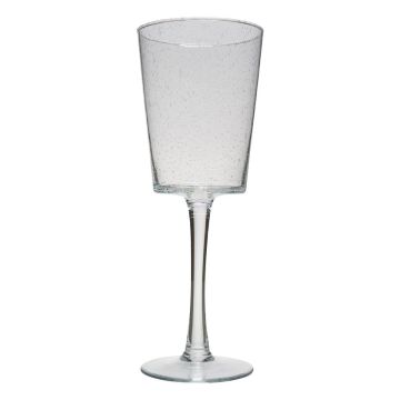 Großes Stielglas mit Fuß KERRIN mit Bläschen, klar, 45cm, Ø17cm Großes Stielglas mit Fuß KERRIN mit Bläschen, klar, 45cm, Ø17cm