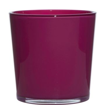 Pflanztopf aus Glas ALENA, magenta, 19cm, Ø19cm