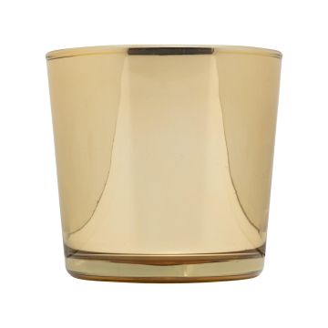 Pflanztopf aus Glas ALENA SHINY, gold glänzend, 11cm, Ø11,5cm