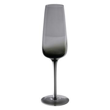 Champagnerglas LUCIEL, grau-klar, 23cm, Ø7cm Champagnerglas LUCIEL, grau-klar, 23cm, Ø7cm