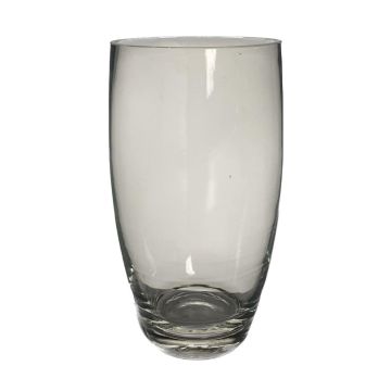 Runde Glas Blumenvase HENRY, klar, 22cm, Ø12cm