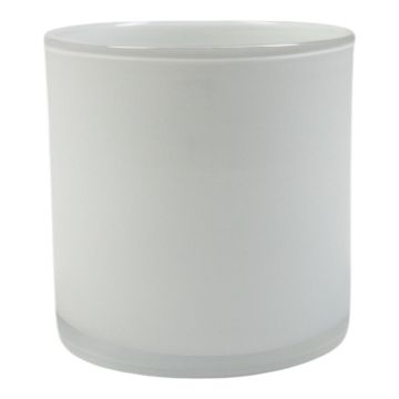 Glas Zylinder für Kerzen SANYA EARTH, weiß, 18cm, Ø18cm Glas Zylinder für Kerzen SANYA EARTH, weiß, 18cm, Ø18cm