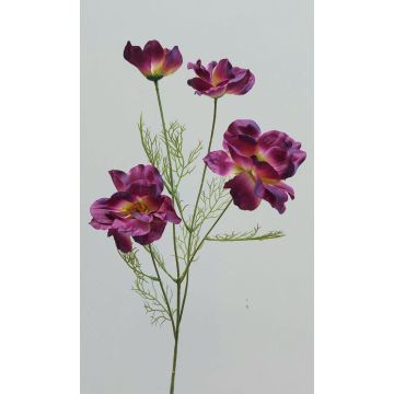 Deko Blumenzweig Schmuckkörbchen PRESTIOSA, violett-grün, 75cm, Ø6-11cm