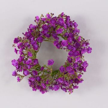 Schleierkraut Kunstpflanze Kranz LITAGO, violett, Ø20cm Schleierkraut Kunstpflanze Kranz LITAGO, violett, Ø20cm