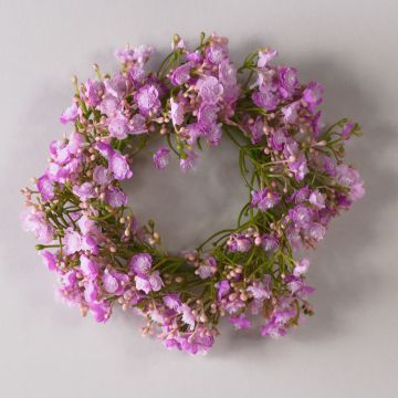 Schleierkraut Kunstpflanze Kranz LITAGO, rosa-violett, Ø20cm Schleierkraut Kunstpflanze Kranz LITAGO, rosa-violett, Ø20cm