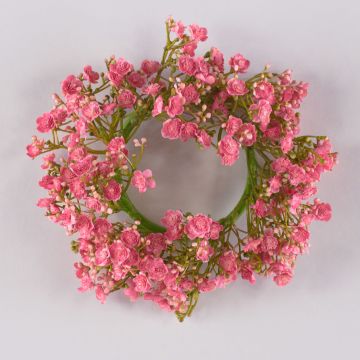 Schleierkraut Kunstpflanze Kranz LITAGO, rosa-pink, Ø20cm Schleierkraut Kunstpflanze Kranz LITAGO, rosa-pink, Ø20cm