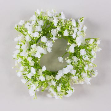 Schleierkraut Kunstpflanze Kranz LITAGO, weiß, Ø20cm Schleierkraut Kunstpflanze Kranz LITAGO, weiß, Ø20cm