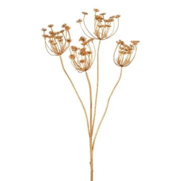 Dekozweig Dill FRISKO mit Blüten, kupfer, 65cm