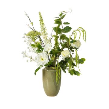 Kunstblumenstrauß FEME, weiß, 100cm, Ø35cm