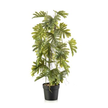 Kunstpflanze Philodendron selloum FLENTO, Dekotopf, Luftwurzeln, 80cm