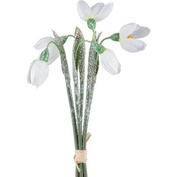 Kunst Schneeglöckchen Bund PLONI, beschneit, weiß, 20cm Kunst Schneeglöckchen Bund PLONI, beschneit, weiß, 20cm