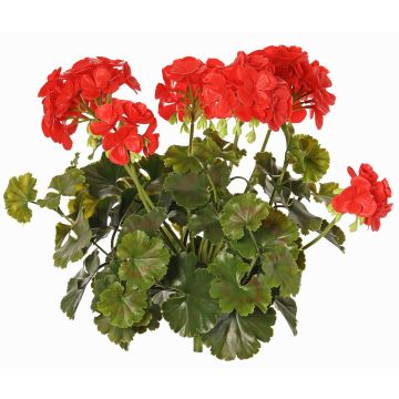 Künstliche Geranie MALINA auf Steckstab, crossdoor, rot, 40cm