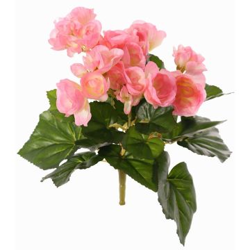 Künstliche Begonie BIRMA auf Steckstab, rosa, 20cm, Ø3-5cm